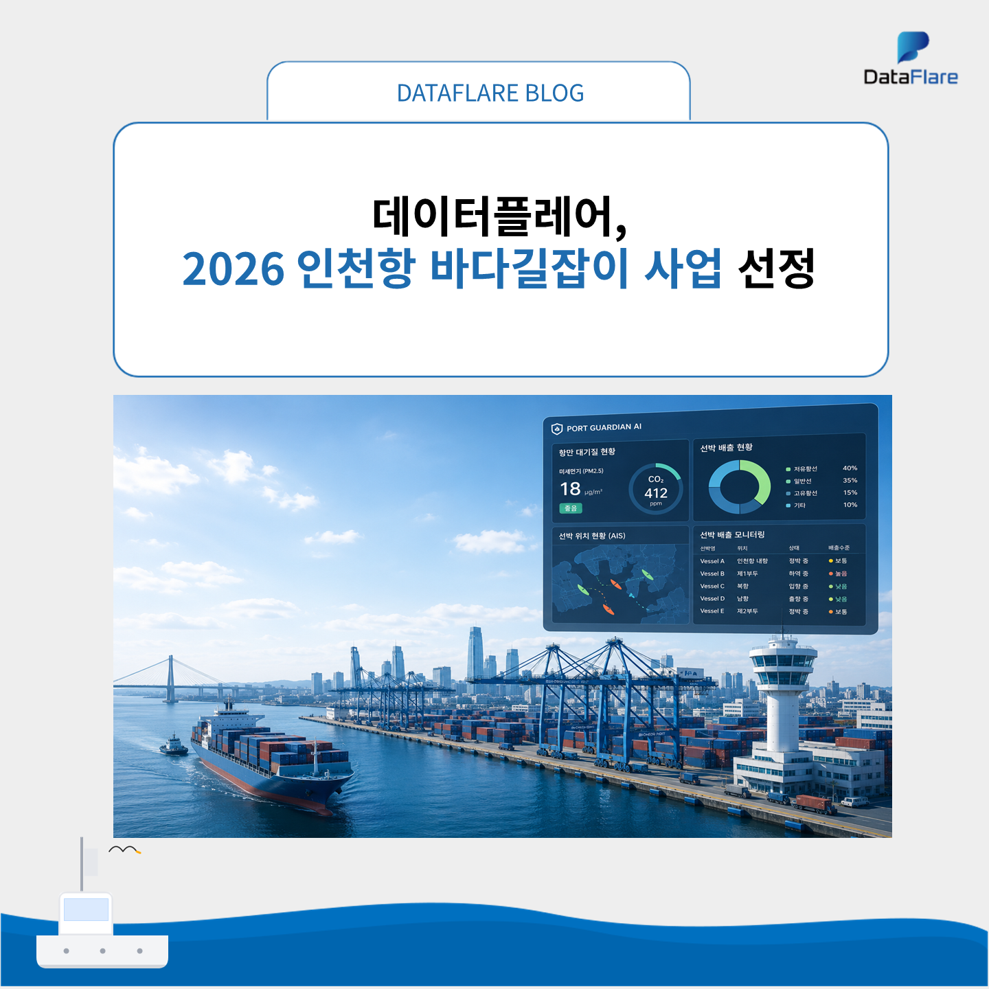데이터플레어, 인천항만공사 동반성장 지원 프로그램 '인천항 바다길잡이' 사업 선정